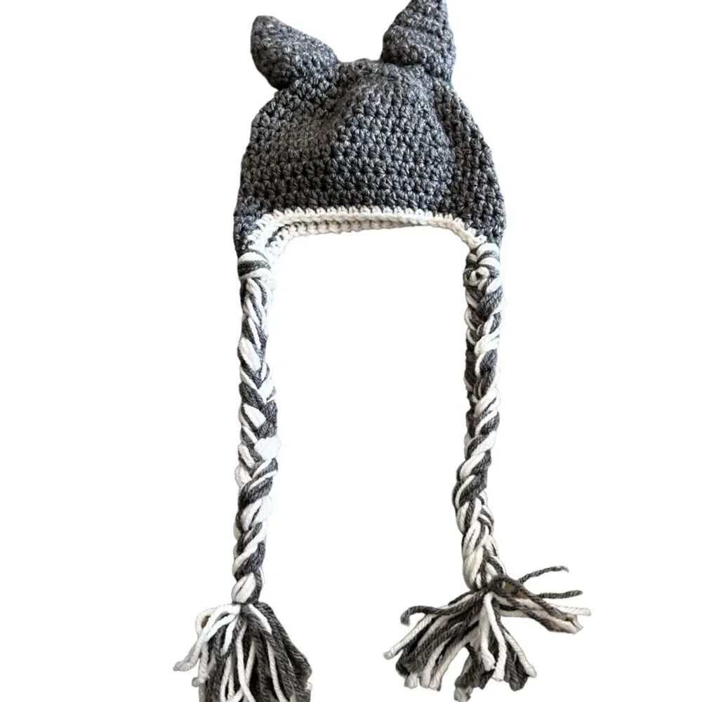 Handmade knit hat Rosie for baby little ears